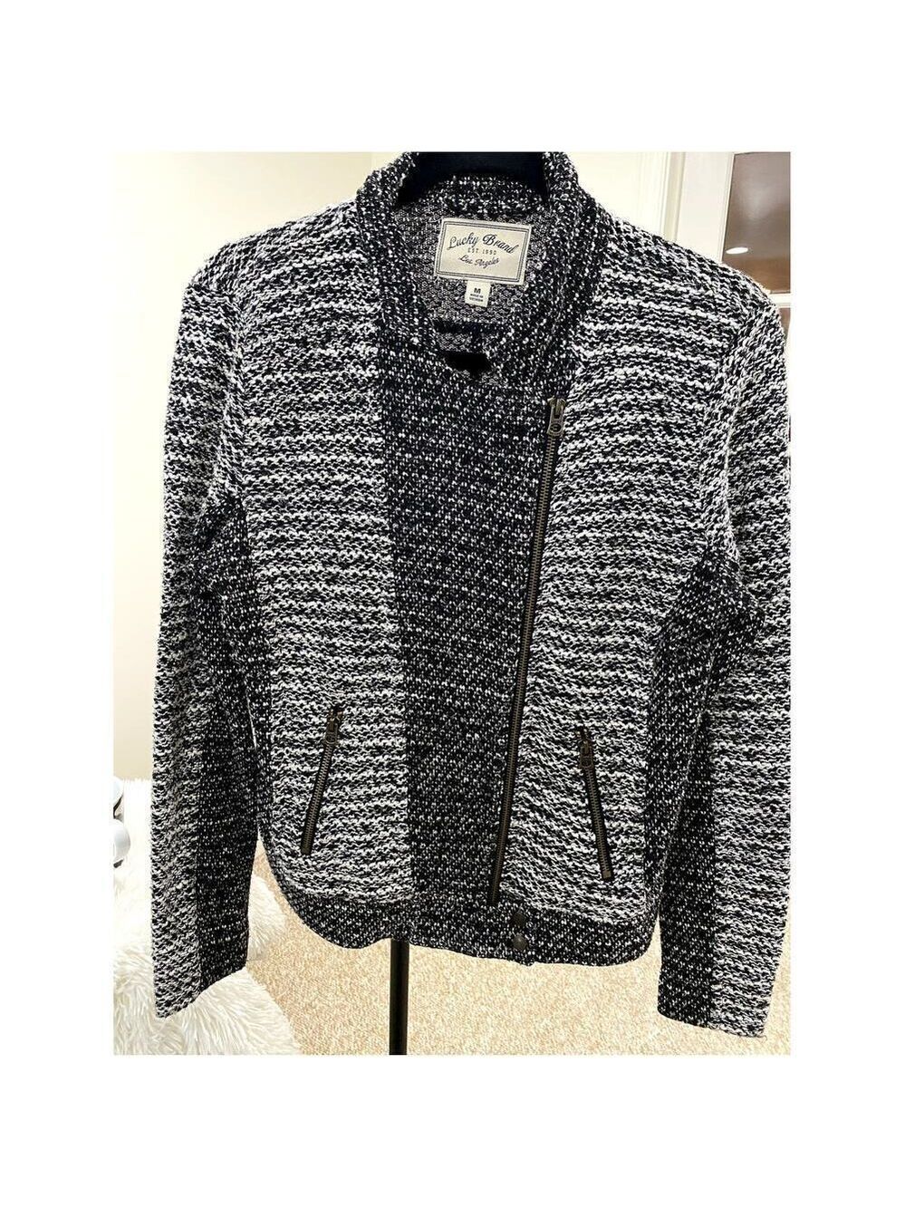 Lucky Brand Black/Grey Jacket - Size Medium (EUC)